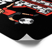 Verjaardag Jongen 10 Voetbal Dab 10e Verjaardag Pa Poster (Hoek)