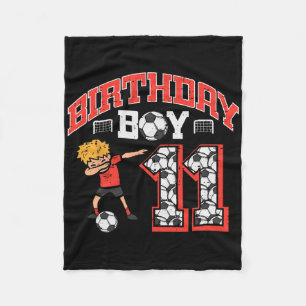 Verjaardag Jongen 11 Voetbal Dab 11 Jaar Oude Verj Fleece Deken