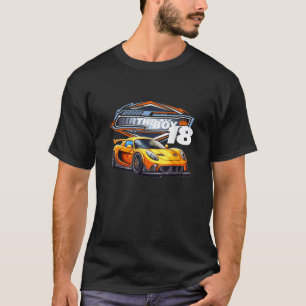 Verjaardag Jongen 18 jaar Race Car 18e Bday Racing T-shirt