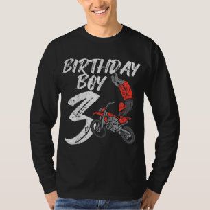 Verjaardag Jongen 3 Dirt Bike Cool Motorcross 3e G T-shirt