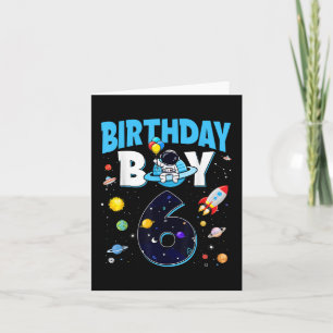 Verjaardag Jongen 6 Jaar Oude Ruimtevaarder 6e Geb Kaart