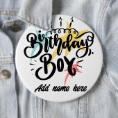 Verjaardag Jongen 6" kolossale ronde Ronde Button 6,0 Cm (In situ)