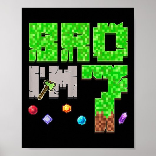 Verjaardag Jongen 7e Verjaardag IM 7 Jaar Oude Gam Poster (Voorkant)