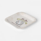 Verjaardag Jongen Baseball Papieren Bordje (Gebogen)