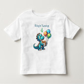 Verjaardag Jongen Dinosaurus Naam en leeftijd Kinder Shirts (Voorkant)