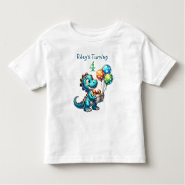 Verjaardag Jongen Dinosaurus Naam en leeftijd Kinder Shirts