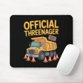Verjaardag Jongen Drie Jaar Oud Threenager Bouw Muismat (Met muis)