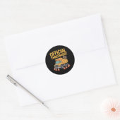 Verjaardag Jongen Drie Jaar Oud Threenager Bouw Ronde Sticker (Envelop)