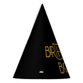 Verjaardag Jongen Elegante Typografie Feesthoedjes (Links)