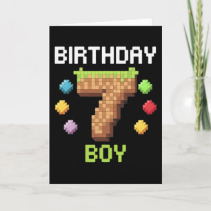 Verjaardag Jongen Het is Mijn 7e Verjaardag Gamer Kaart