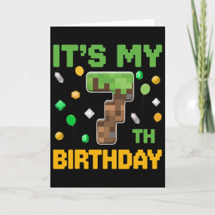 Verjaardag Jongen Het is Mijn 7e Verjaardag Gamer Kaart