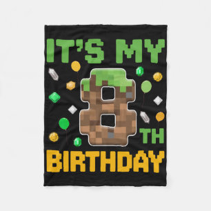Verjaardag Jongen Het is Mijn 8e Verjaardag Gamer  Fleece Deken
