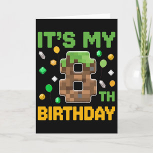 Verjaardag Jongen Het is Mijn 8e Verjaardag Gamer Kaart