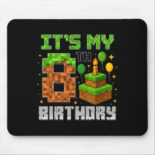 Verjaardag Jongen Het is Mijn 8e Verjaardag Gamer Muismat
