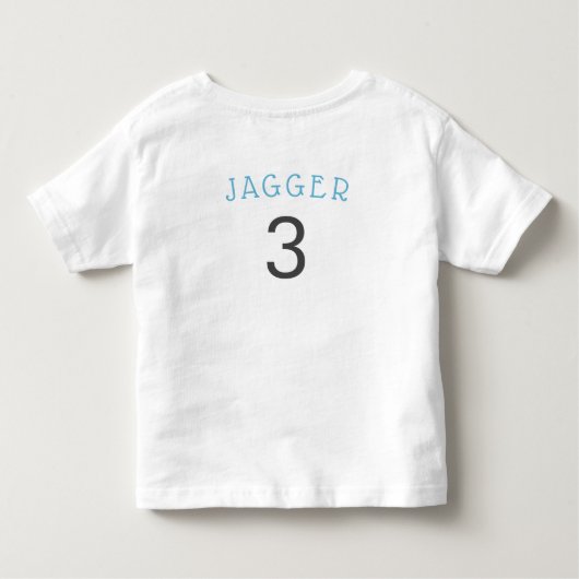 Verjaardag Jongen IJs Naam Leeftijd Kinder Shirts (Achterkant)