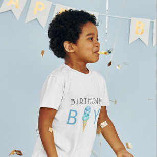 Verjaardag Jongen IJs Naam Leeftijd Kinder Shirts