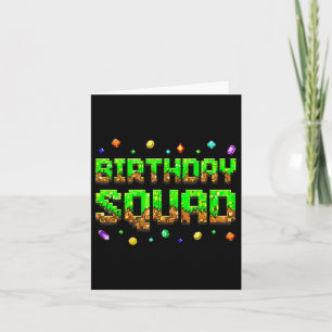Verjaardag Jongen Kind Verjaardag Squad Gamer Pixe Kaart