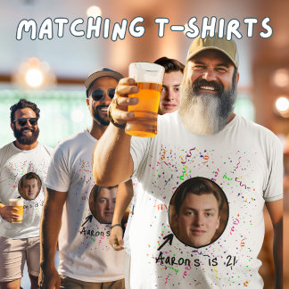 Verjaardag Jongen kroegentocht 21ste Feestgroep T-shirt