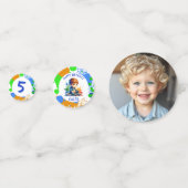 Verjaardag Jongen naam en leeftijd Gepersonaliseer Confetti (Voorkanten)