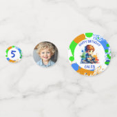 Verjaardag Jongen naam en leeftijd Gepersonaliseer Confetti (Achterkanten)