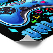 Verjaardag Jongen Niveau 11 Ontgrendelde Video Gam Poster (Hoek)