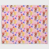 Verjaardag Jongen of Meisje leeftijd 3 Ladybug inp Cadeaupapier (Vlak)