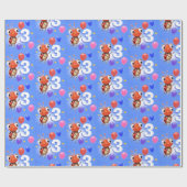 Verjaardag Jongen of Meisje leeftijd 3 Ladybug inp Cadeaupapier (Vlak)