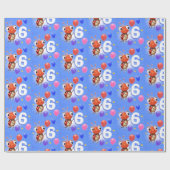 Verjaardag Jongen of Meisje leeftijd 6 Ladybug inp Cadeaupapier (Vlak)