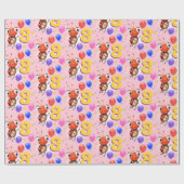 Verjaardag Jongen of Meisje leeftijd 8 lieveheersb Cadeaupapier (Vlak)