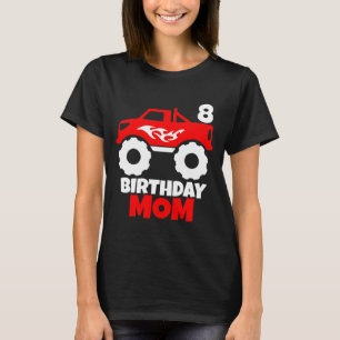 Verjaardag Jongen Rood Monster Truck Matching Moed T-shirt