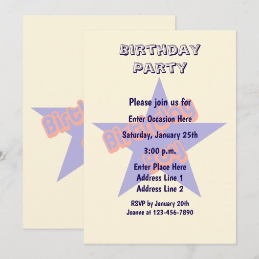 Verjaardag Jongen Schattigee Partij Kaart (Voorkant / Achterkant)