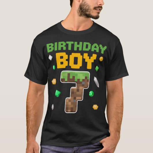 Verjaardag Jongen Shirt 7e Verjaardag 7 Jaar Oude  (Voorkant)