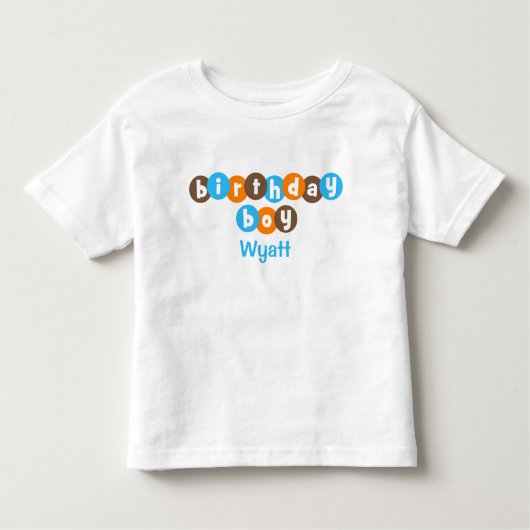 Verjaardag Jongen Stippen gepersonaliseerd Kinder Shirts (Voorkant)