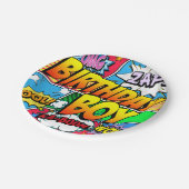 Verjaardag Jongen Stripverhaal Party Papieren Bordje (Gekanteld)