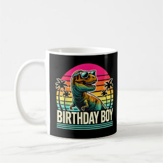 Verjaardag Jongen T-Rex Retro Sunset Cool  Tri-B Koffiemok