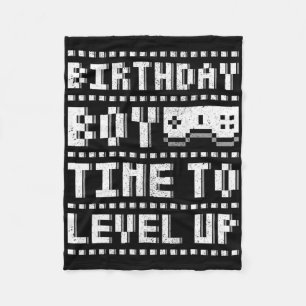Verjaardag Jongen Tijd om Level Up Teen Boys Video Fleece Deken