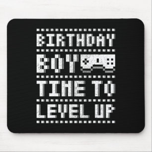 Verjaardag Jongen Tijd om Level Up Teen Boys Video Muismat