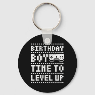 Verjaardag Jongen Tijd om Level Up Teen Boys Video Sleutelhanger