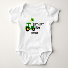 Verjaardag jongen tractor romper