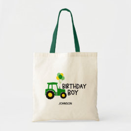 Verjaardag jongen tractor tote bag