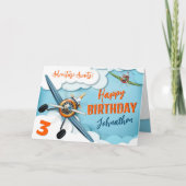 Verjaardag Jongen Vliegtuig Gevechtspiloot Kaart (Voorkant)