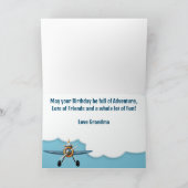 Verjaardag Jongen Vliegtuig Gevechtspilot Kaart (Binnen)