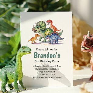 Verjaardag Jongens Cute Dinosaur Kaart