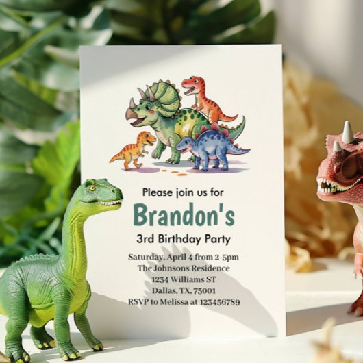 Verjaardag Jongens Cute Dinosaur Kaart
