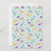 Verjaardag Jongens Schattige Blauwe Jungle T-Rex D Kaart (Achterkant)