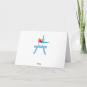 Verjaardag Jongens Turnen Pommel Paard Kaart (Achterkant)