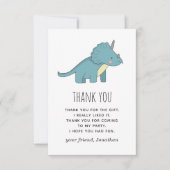 Verjaardag jongenssausaurus | Schattige Kinderen D Bedankkaart (Voorkant)