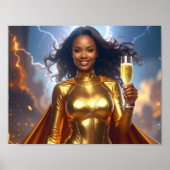 Verjaardag & Jubileum Superheld Gefeliciteerd Poster (Voorkant)