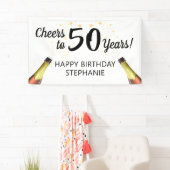 Verjaardag JUICHEN TOT JAREN Script Custom Colours Spandoek (Insitu)