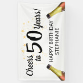 Verjaardag JUICHEN TOT JAREN Script Custom Colours Spandoek (Verticaal)